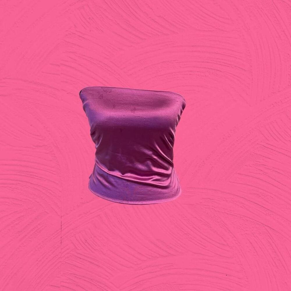 Purple metallic party top